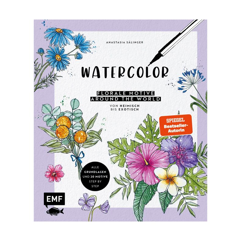 Watercolor – Florale Motive around the world: von heimisch bis exotisch